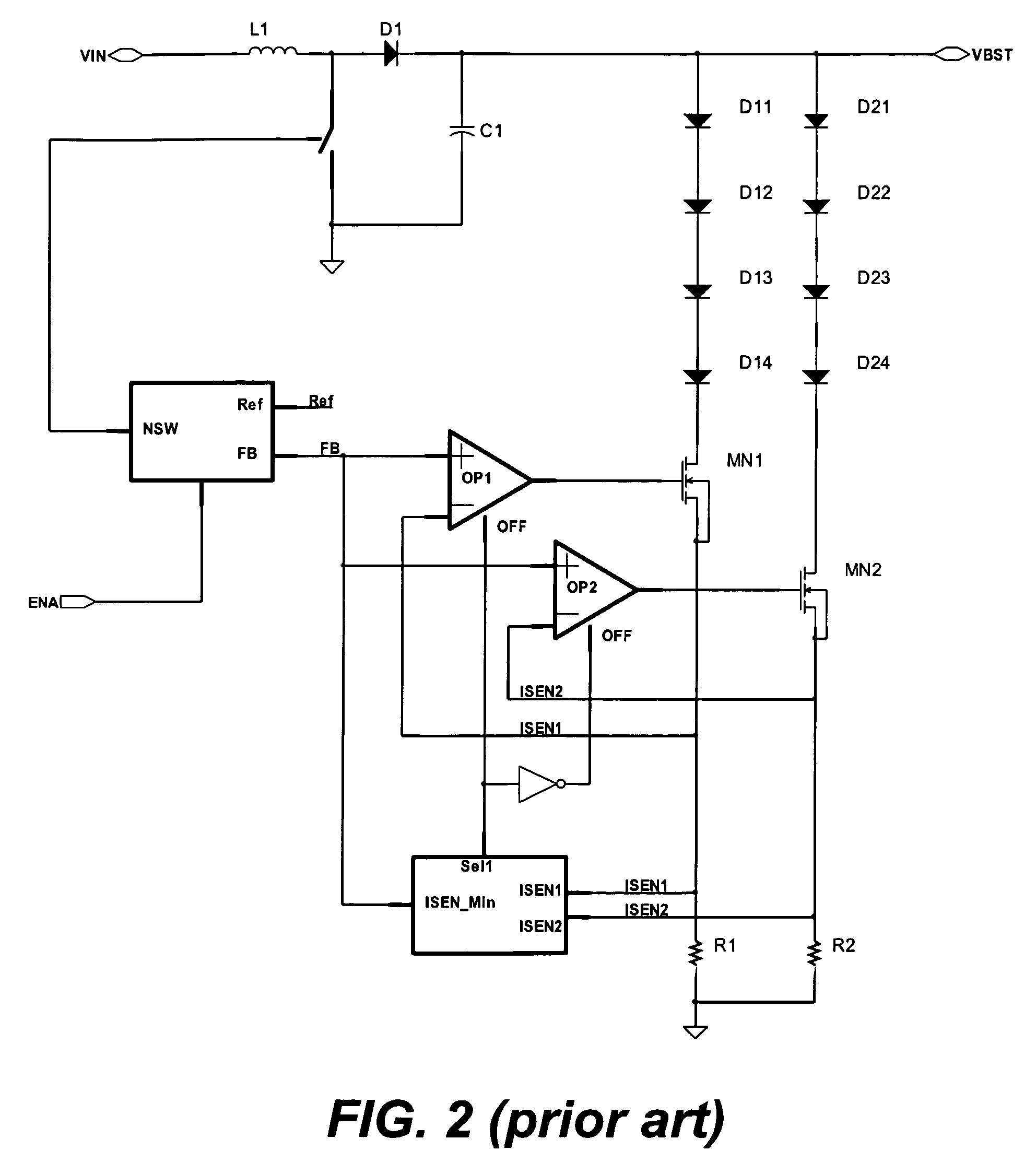 Driver and method for driving LEDS on multiple branch circuits