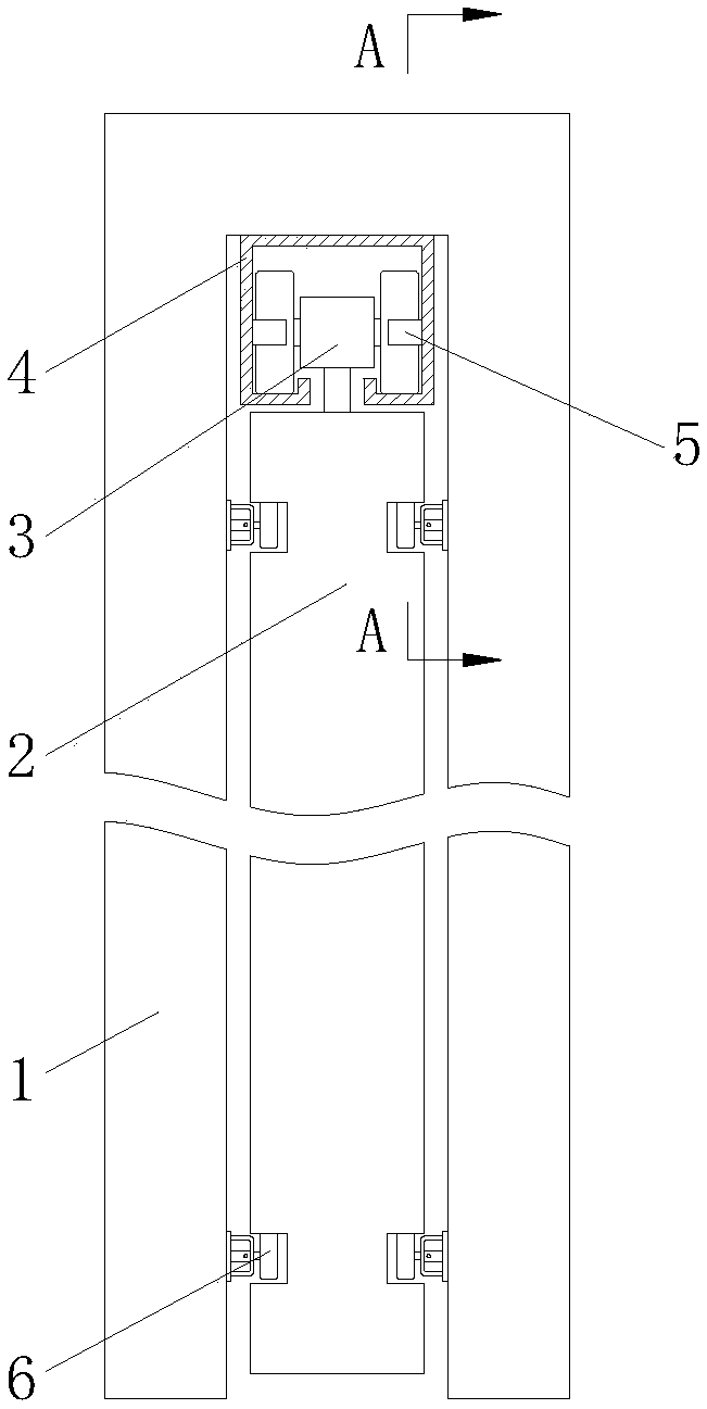 Multi-support type overhead rail sliding door