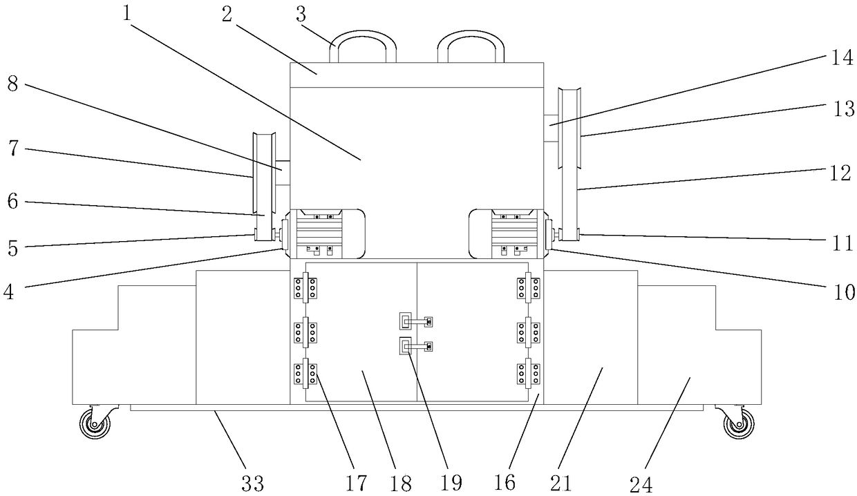 Crushing device for bamboo waste