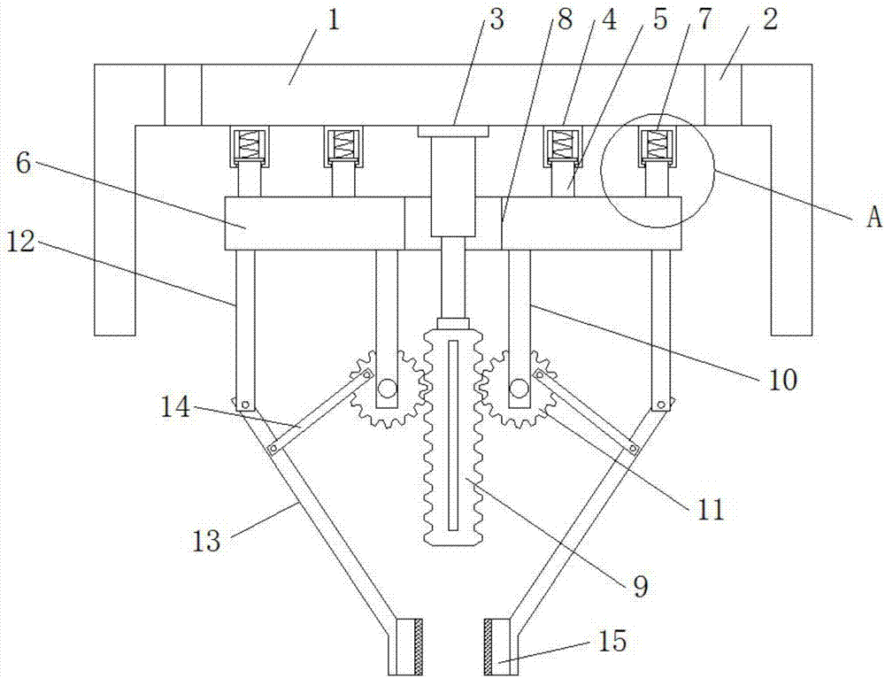 Clamping device of walking agricultural machine