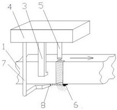 A device and method for online cleaning of continuous casting billets