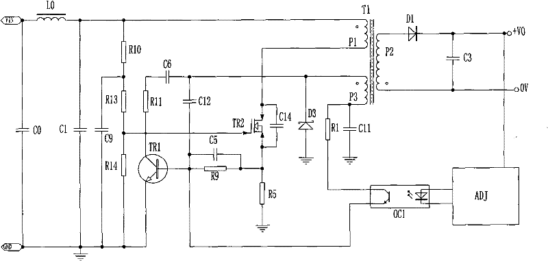 Self-oscillating flyback converter with function of output short circuit protection