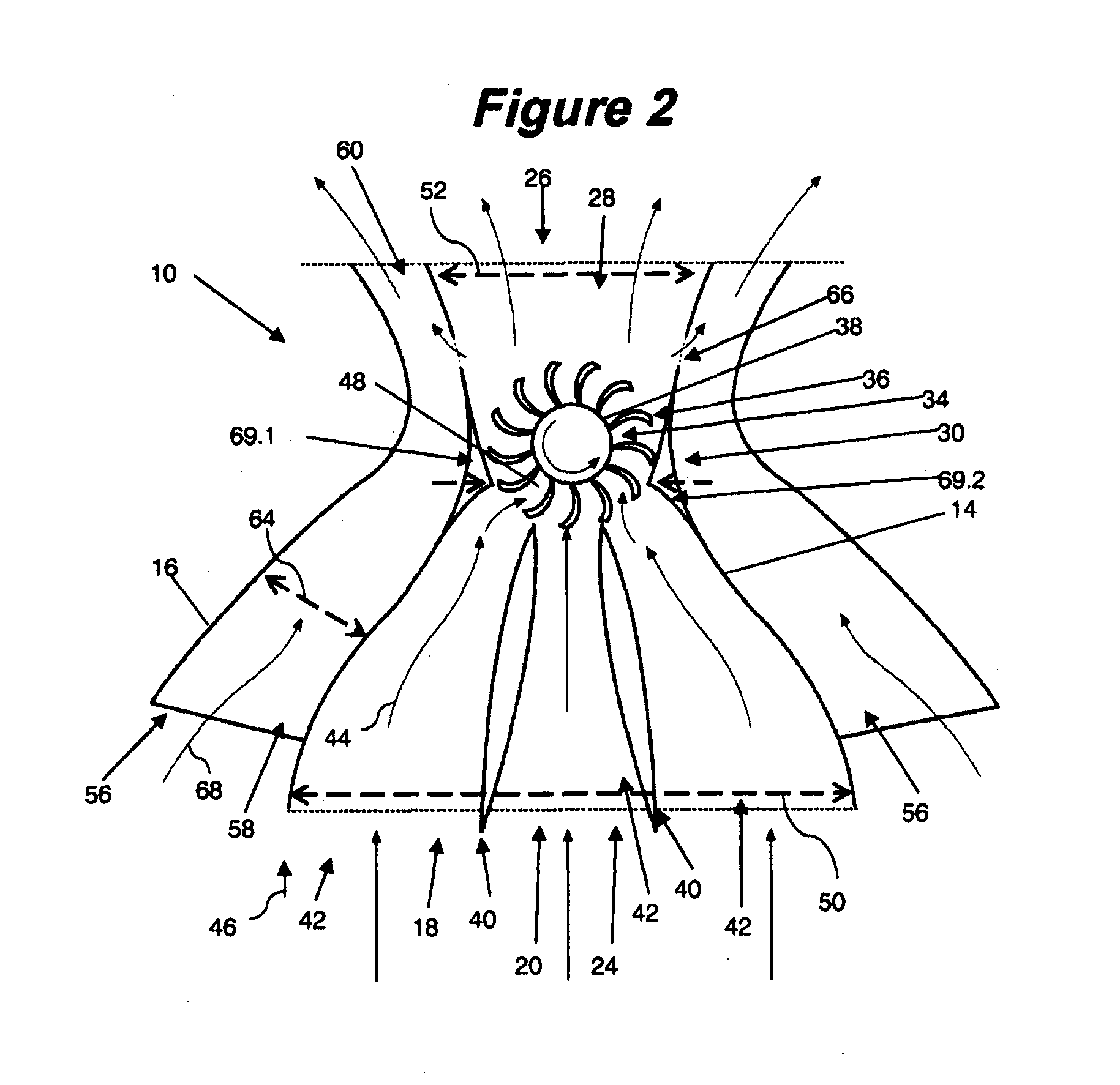 Wind turbine air flow guide device