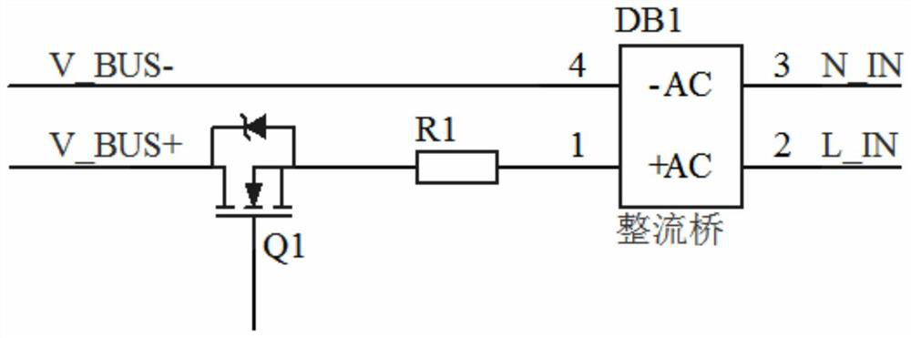 Low-voltage small-power ACDC power supply with pre-charging device