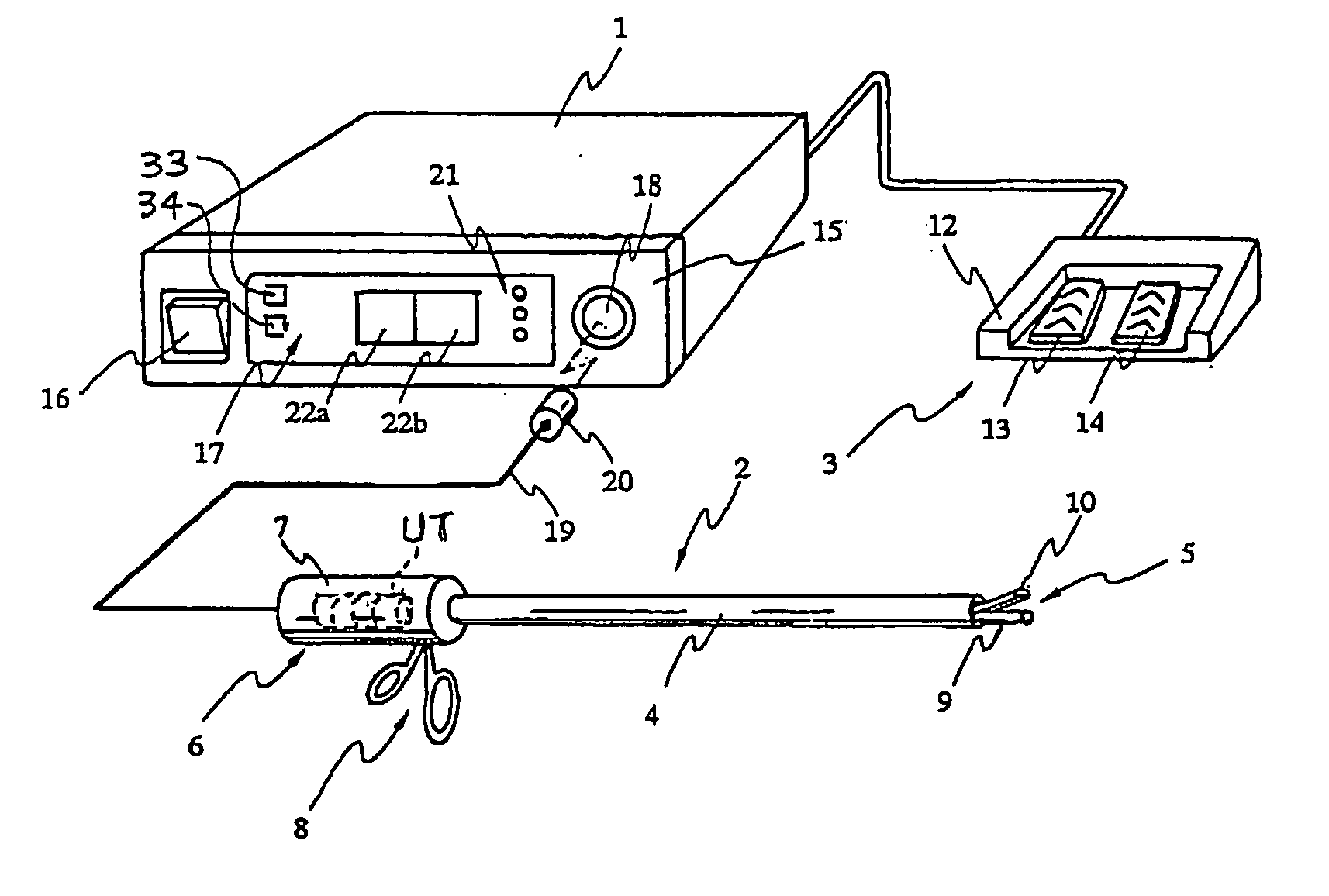 Ultrasonic surgical apparatus with treatment modes selectable
