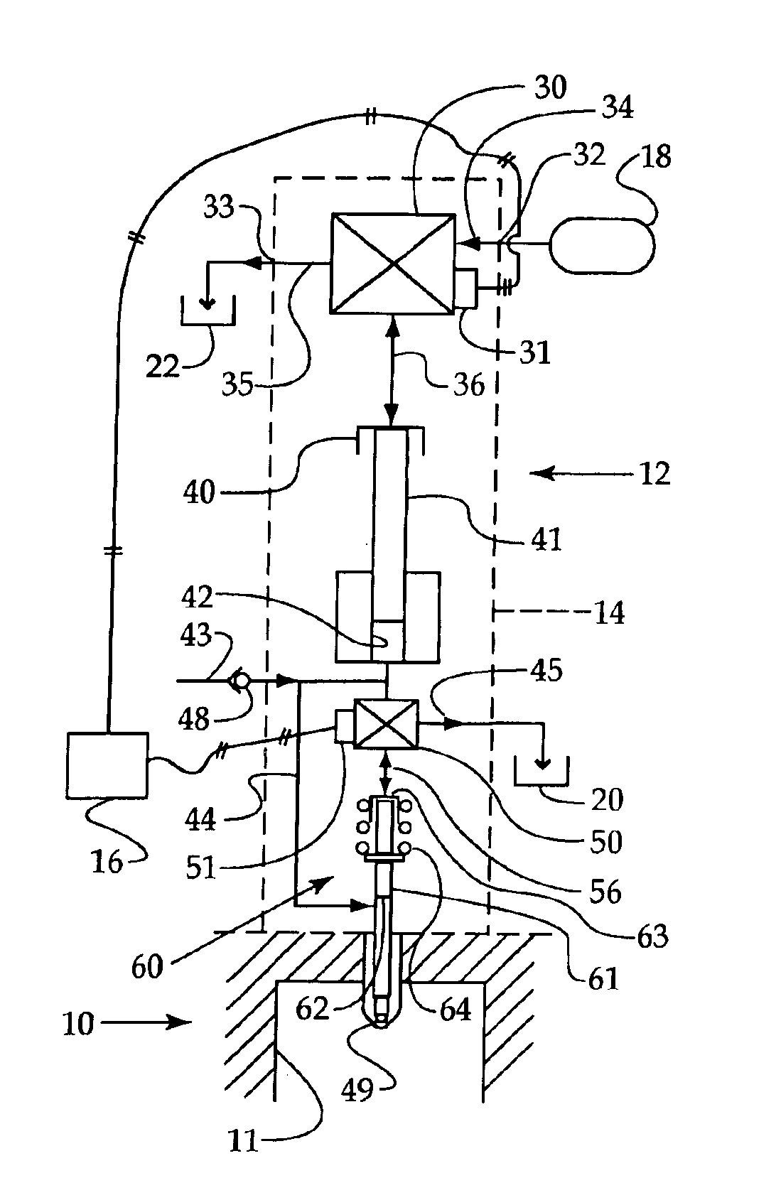 Directly controlled fuel injector with pilot plus main injection sequence capability