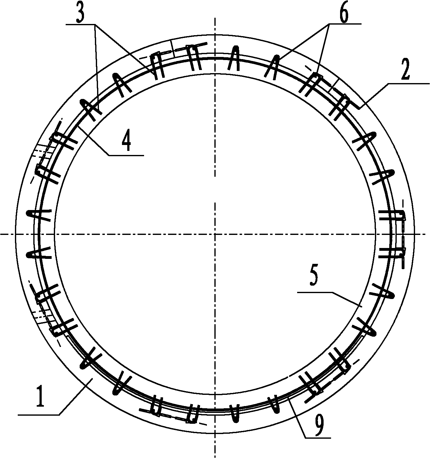 Water conveyance tunnel with prestressed composite lining for shield tunnelling