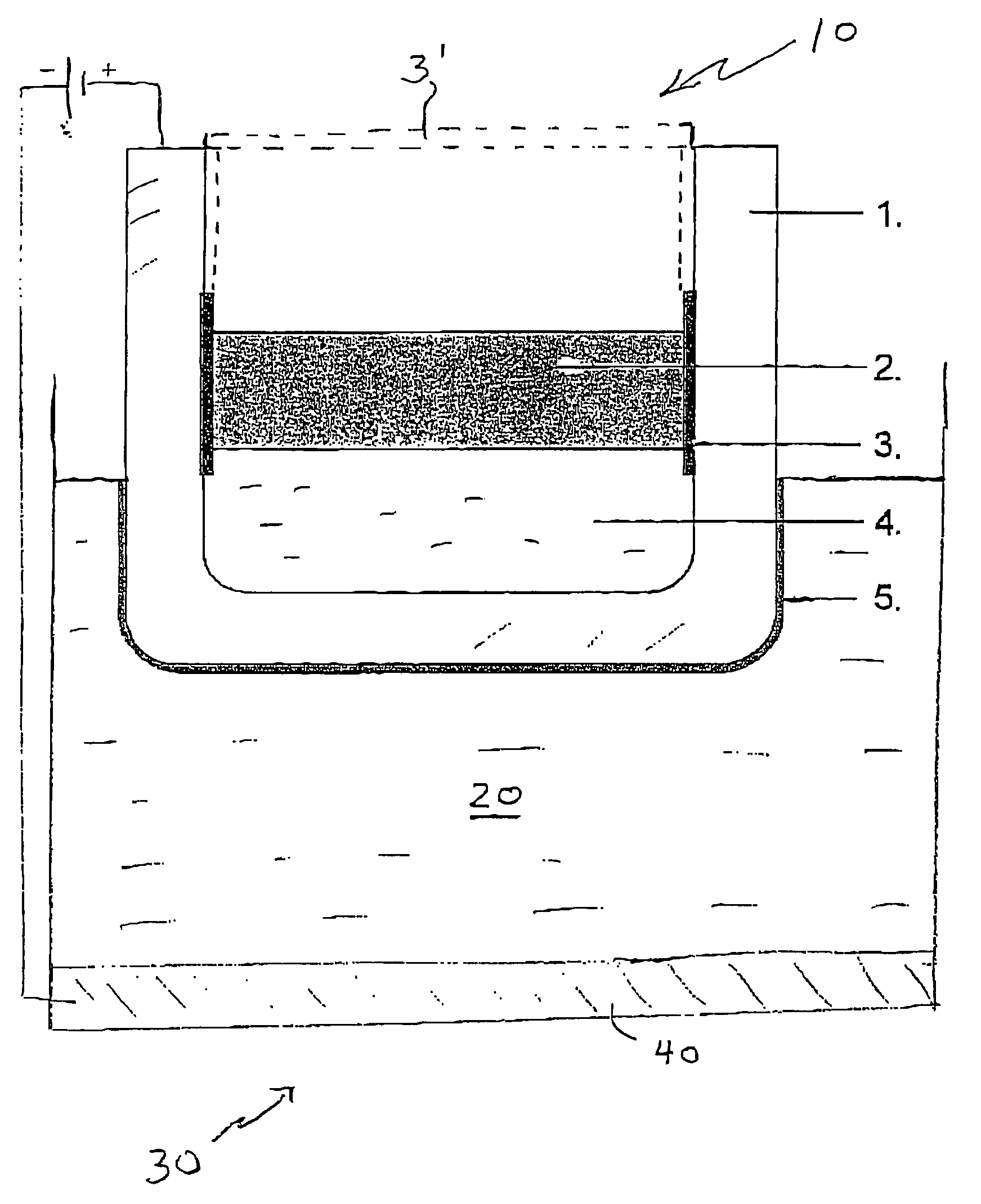 Anode for electrolysis of aluminum