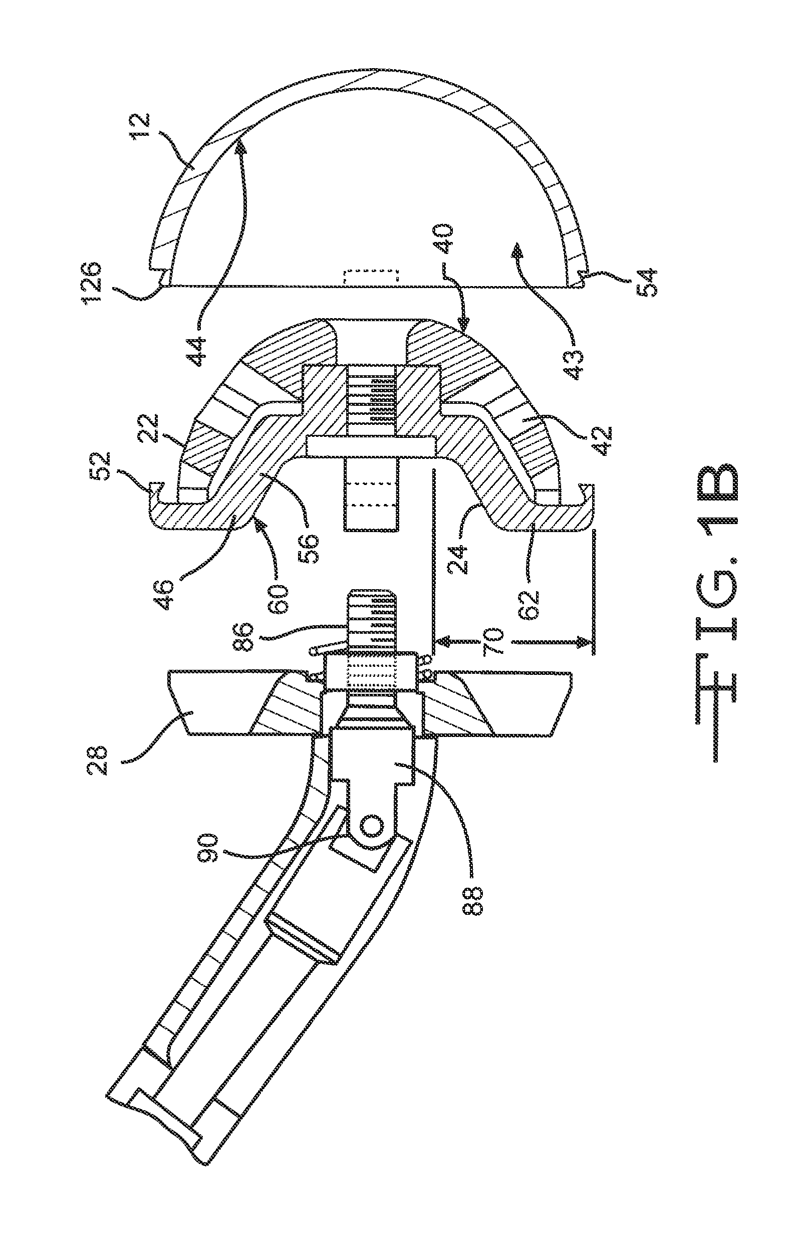 Offset cup impactor with a grasping plate for double mobility implants