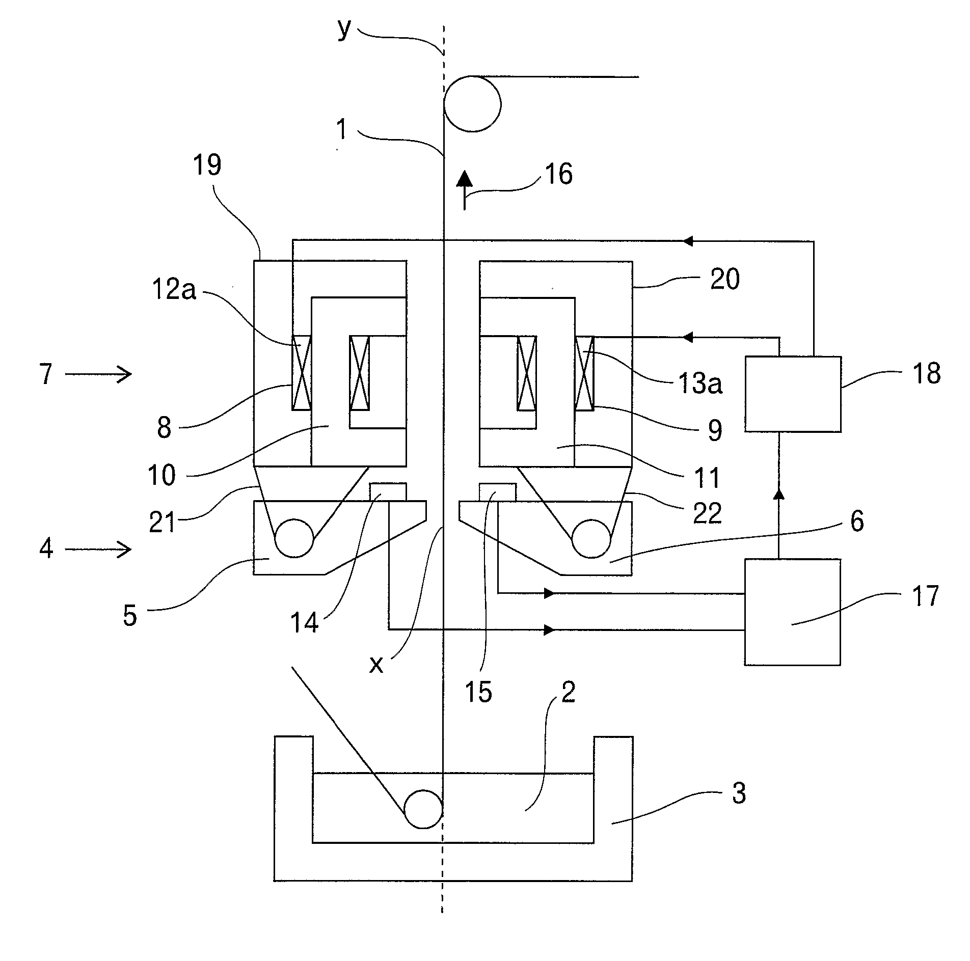 Device and a Method for Stabilizing a Metallic Object