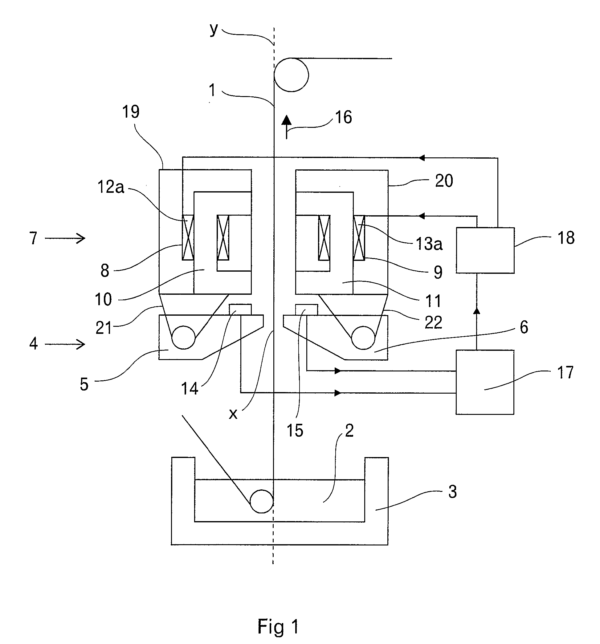 Device and a Method for Stabilizing a Metallic Object