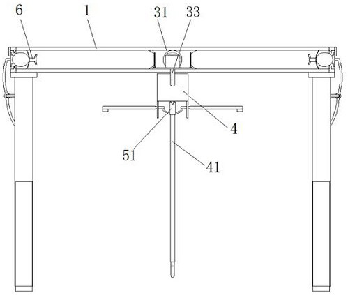 A crane with pulley beam moving equipment