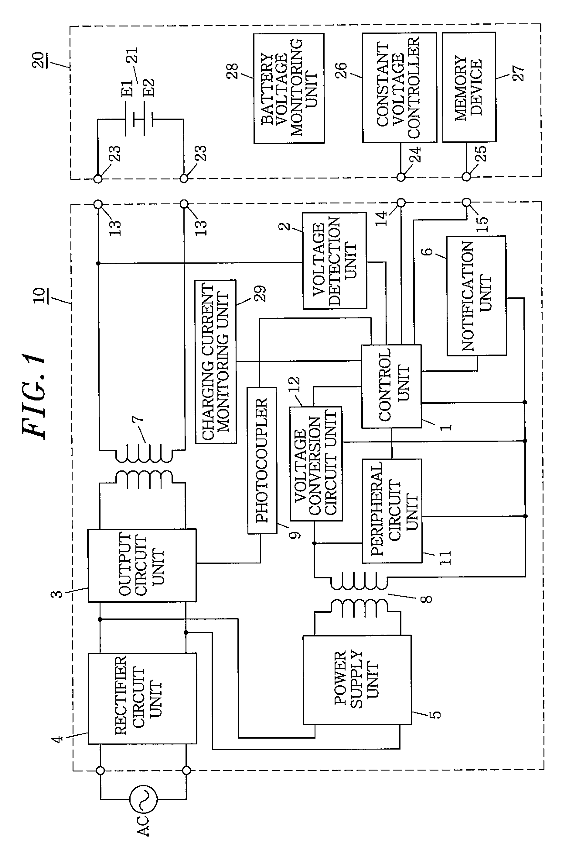 Charger apparatus capable of determining deterioration of second battery