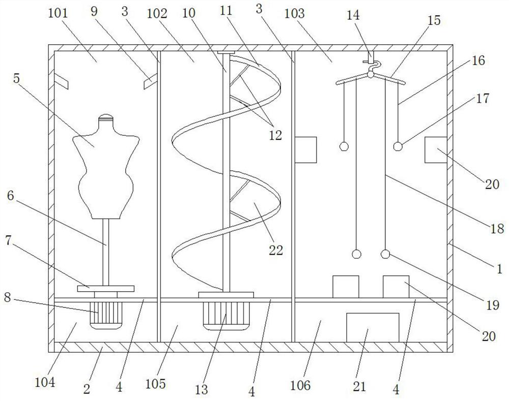 A model booth for clothing display