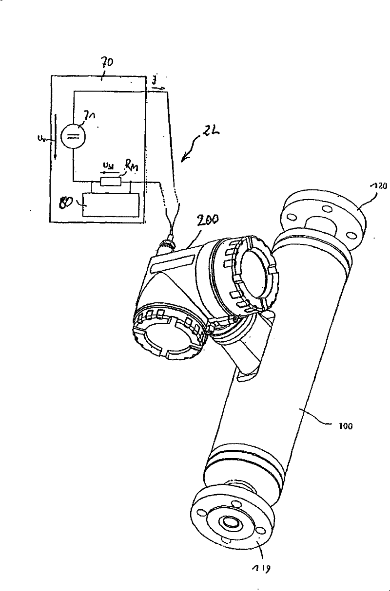 Field device electronics fed by an external electrical energy supply