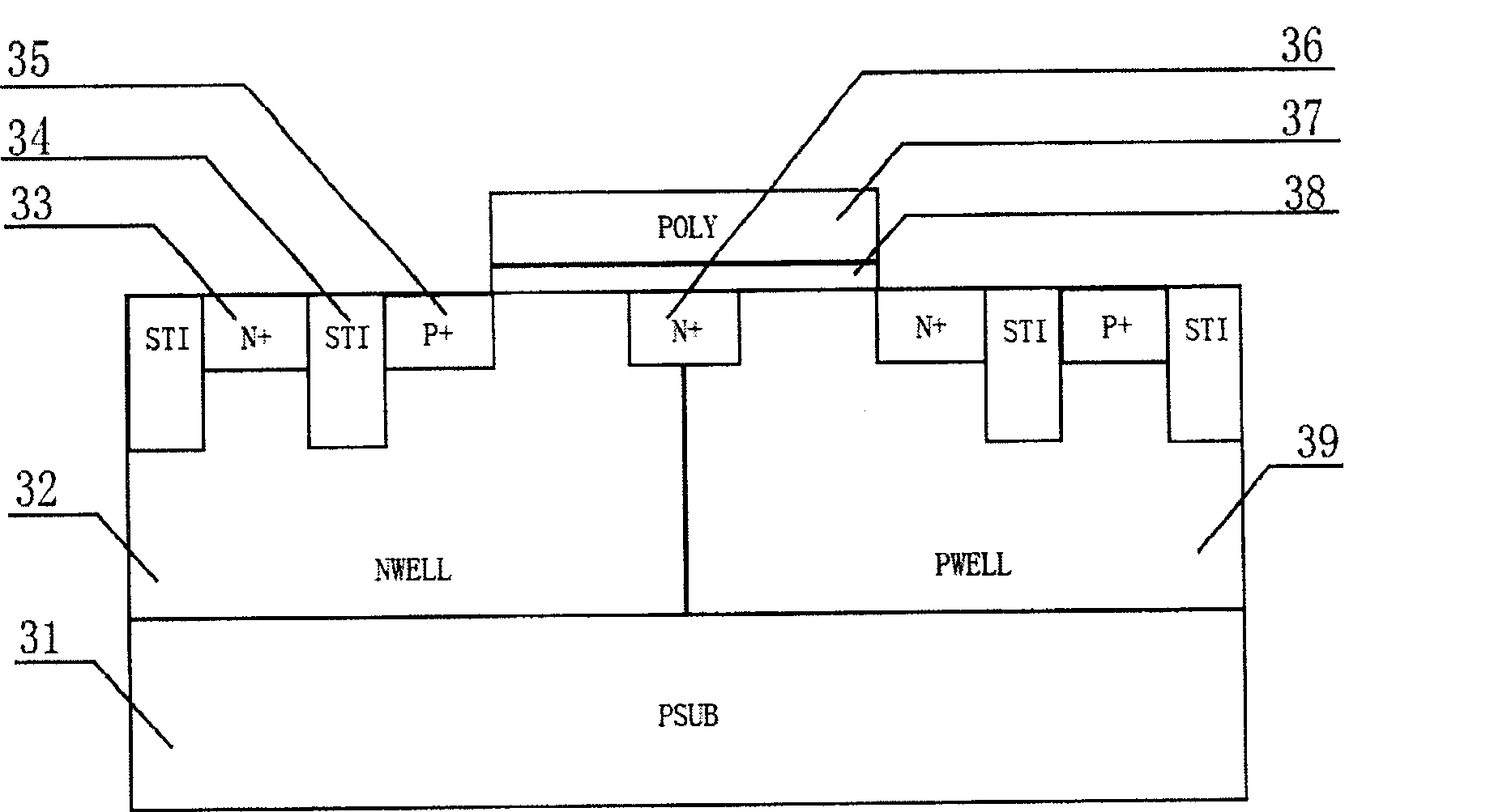 ESD protection circuit for enlarging the valid circulation area of the static current