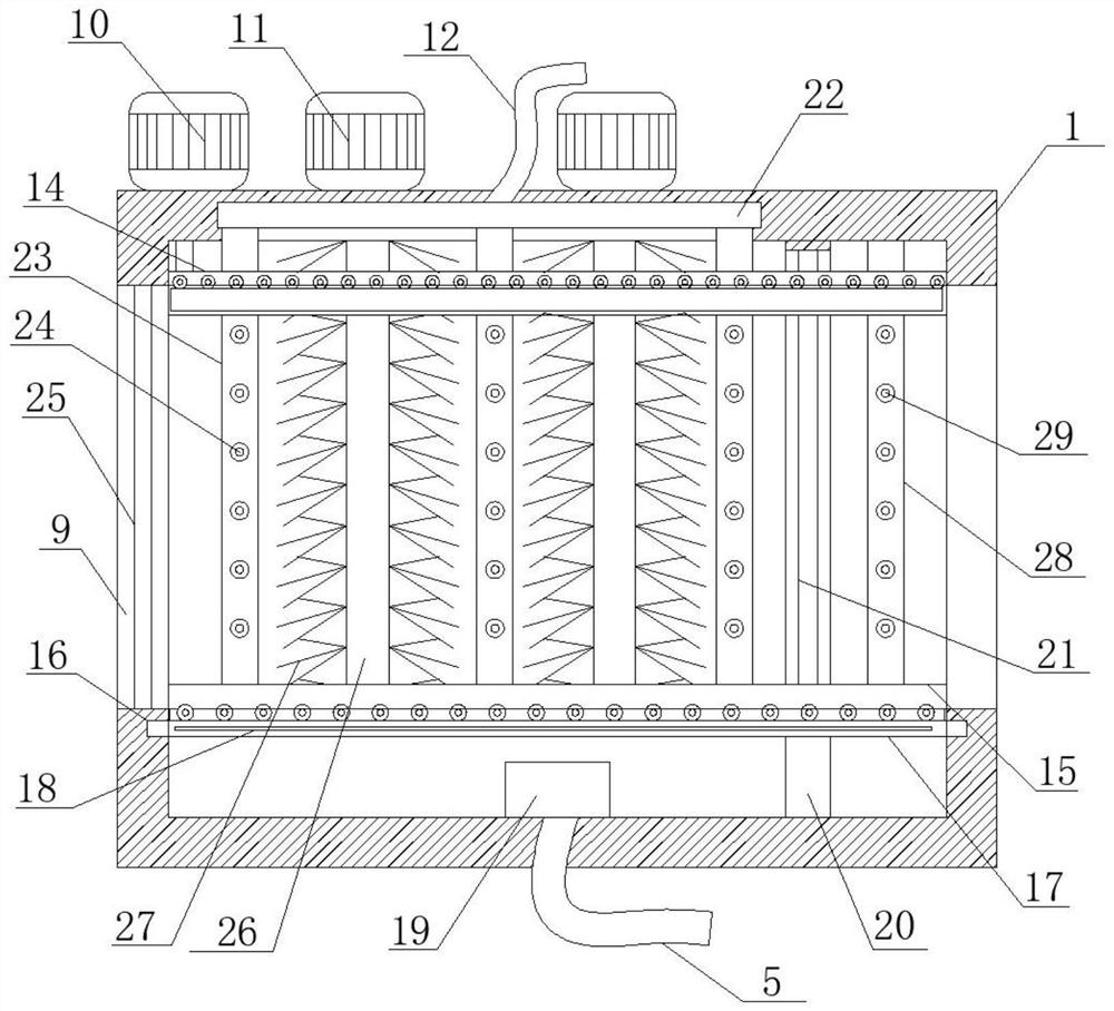 Cleaning device for magnesium alloy material surface treatment