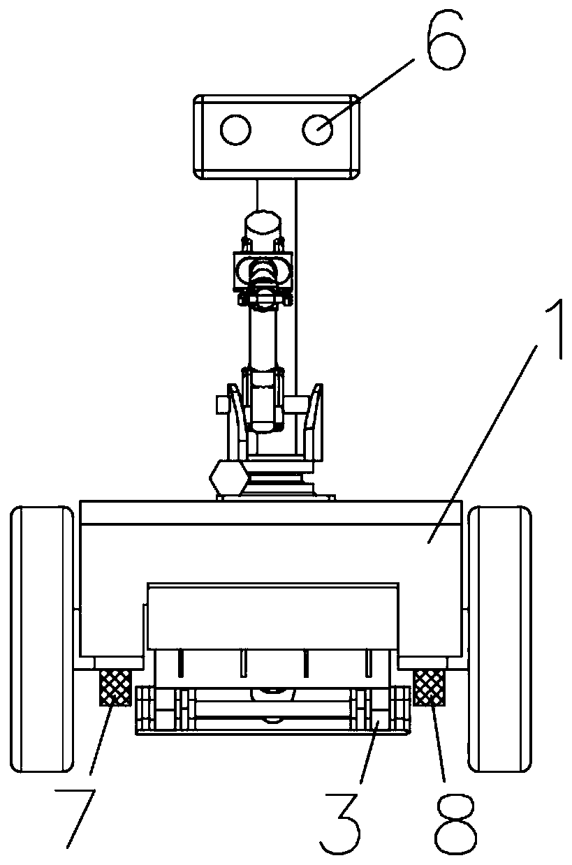 Substation wheeled obstacle surmounting mechanism, robot and method thereof