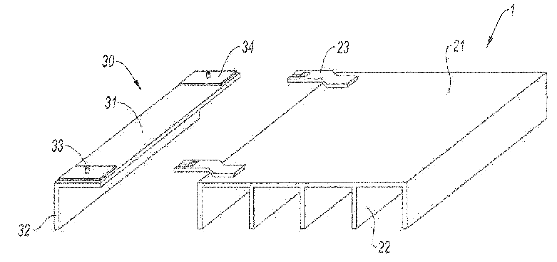 Expandable cableway for aircraft with a structure made of composite material