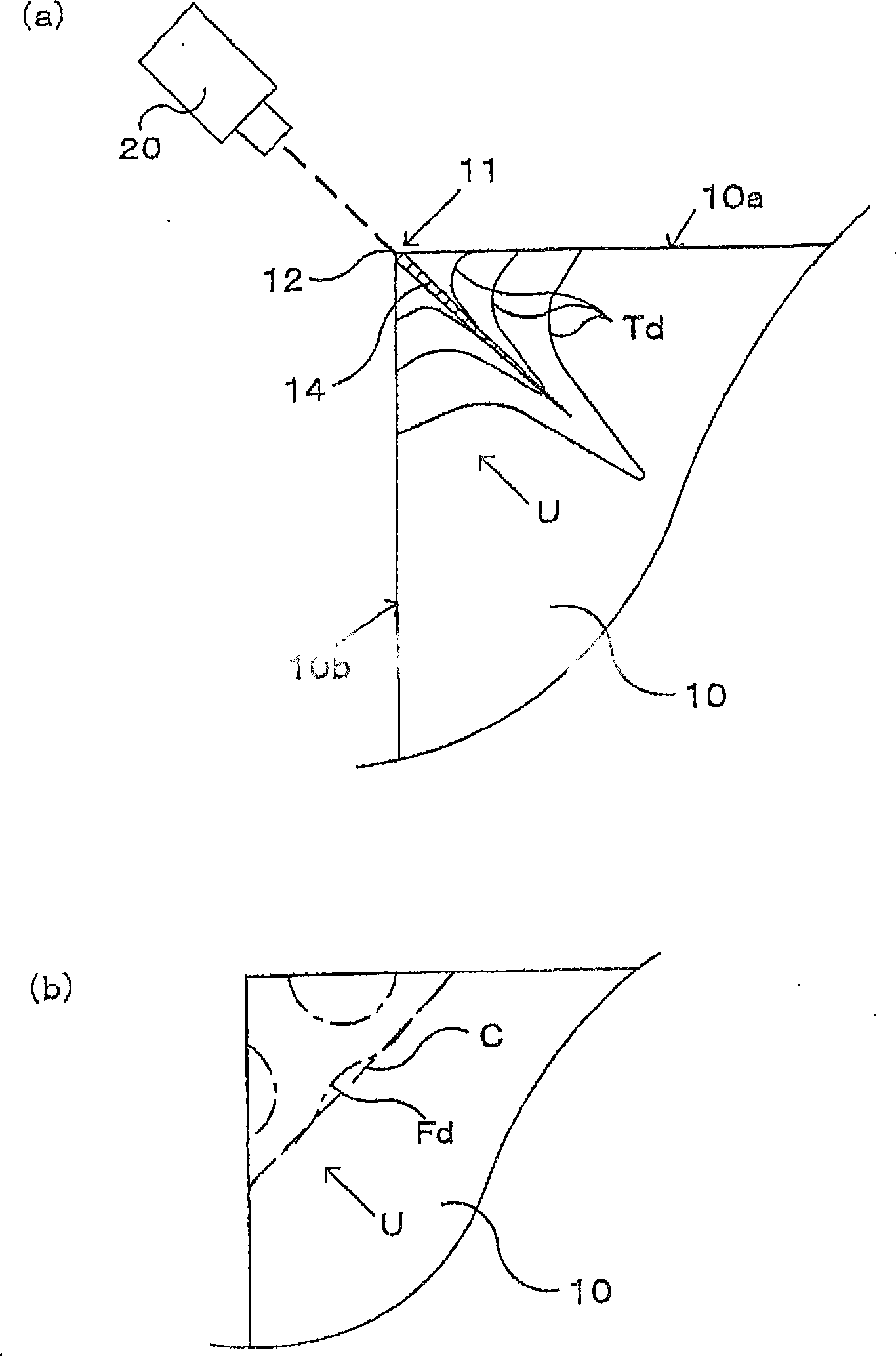 Chamfering method for brittle substrate