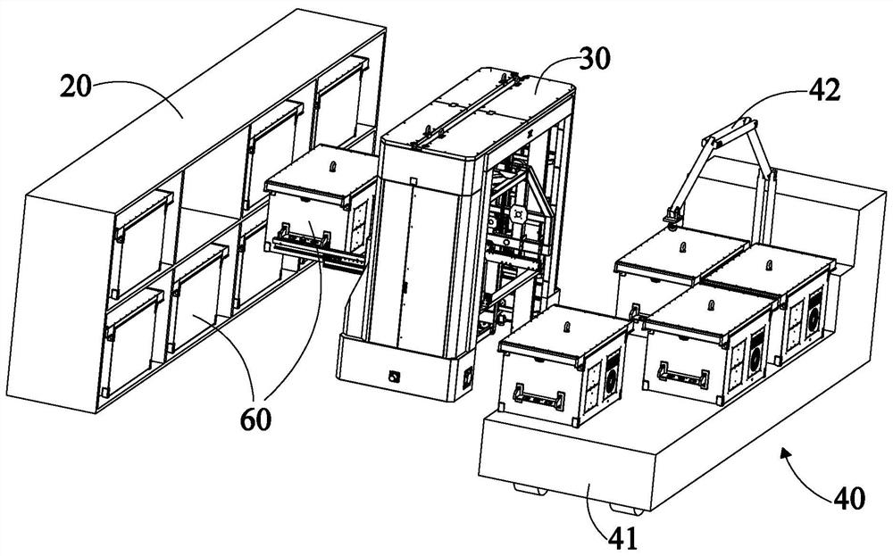 Mobile battery replacing station and mobile battery replacing system