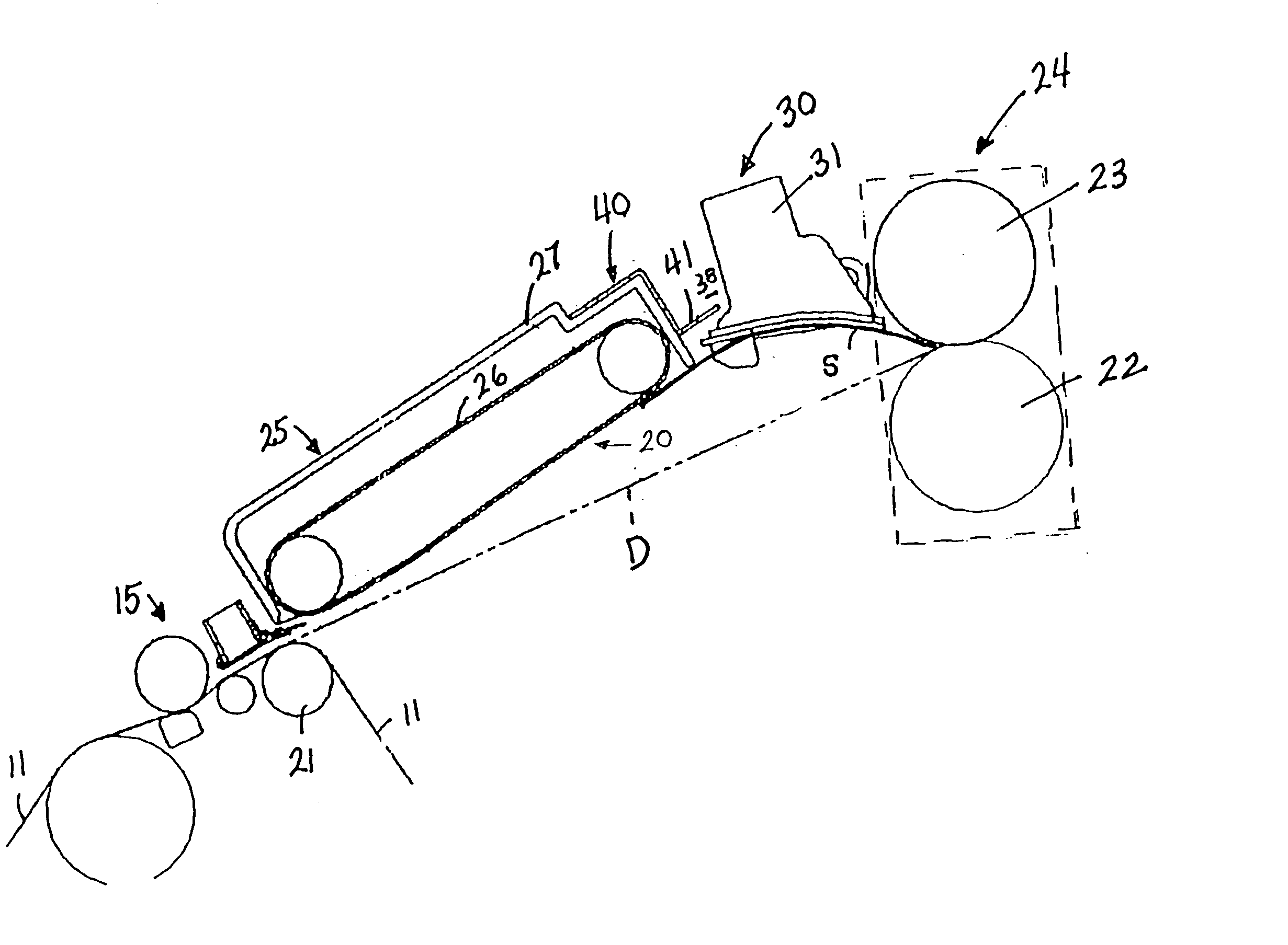 Air baffle for paper travel path within an electrophotographic machine
