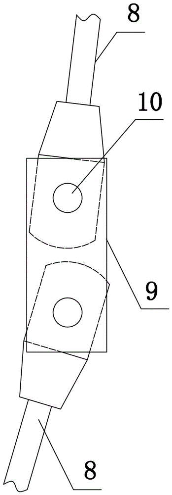 Misplacement correction device for connection plate of hanging rod