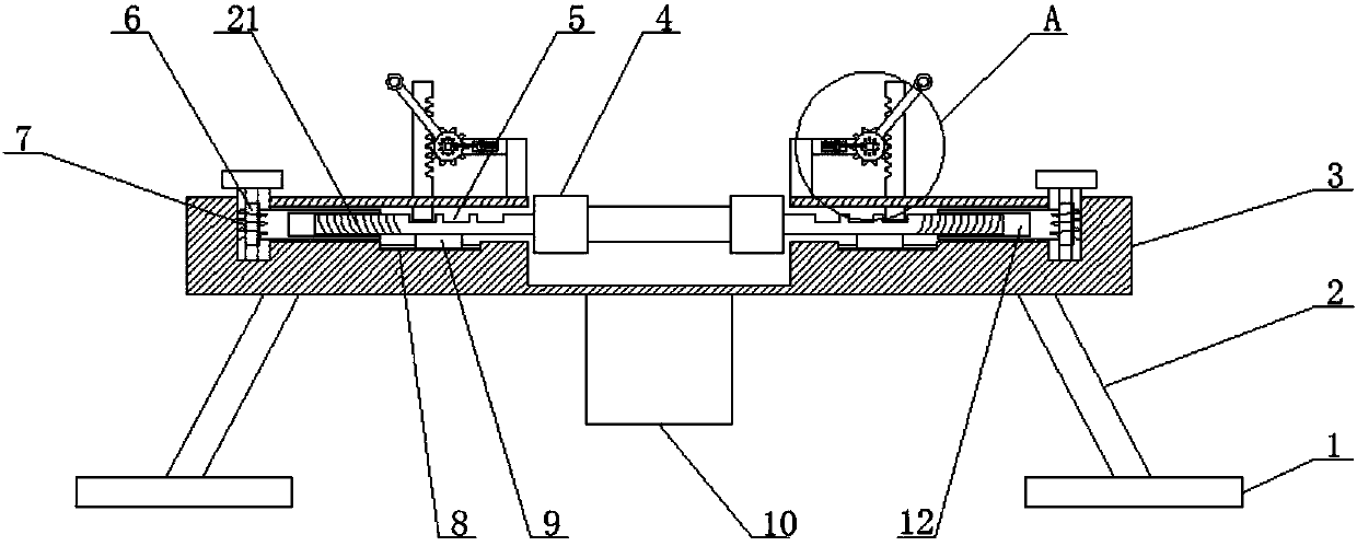 Equipment for simultaneously heating pier heads at two end parts of torsion bar