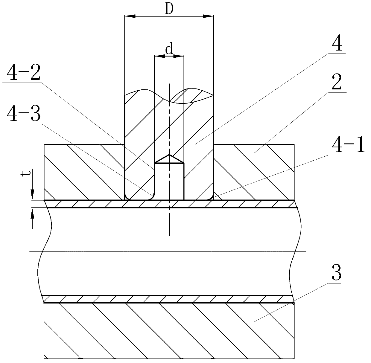 Hydraulic punching and flanging mould used for interior high-pressure forming member