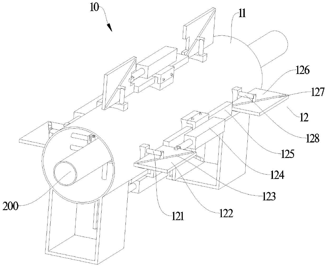 Batch stainless steel tube automatic laser cutting system and machining processing method thereof