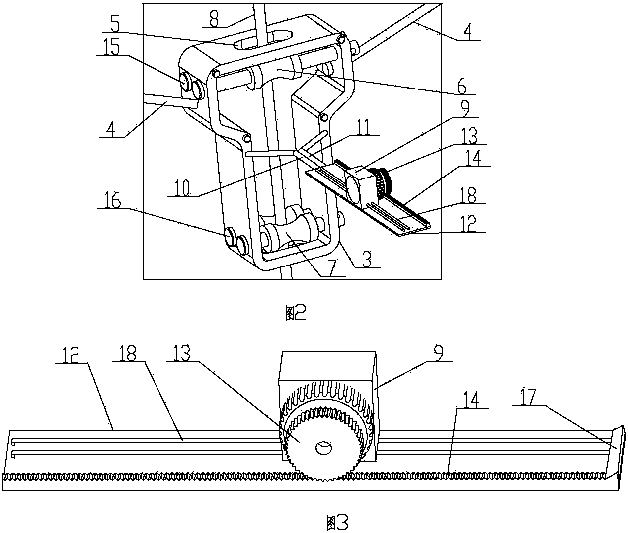 Automatic drilling line guide device