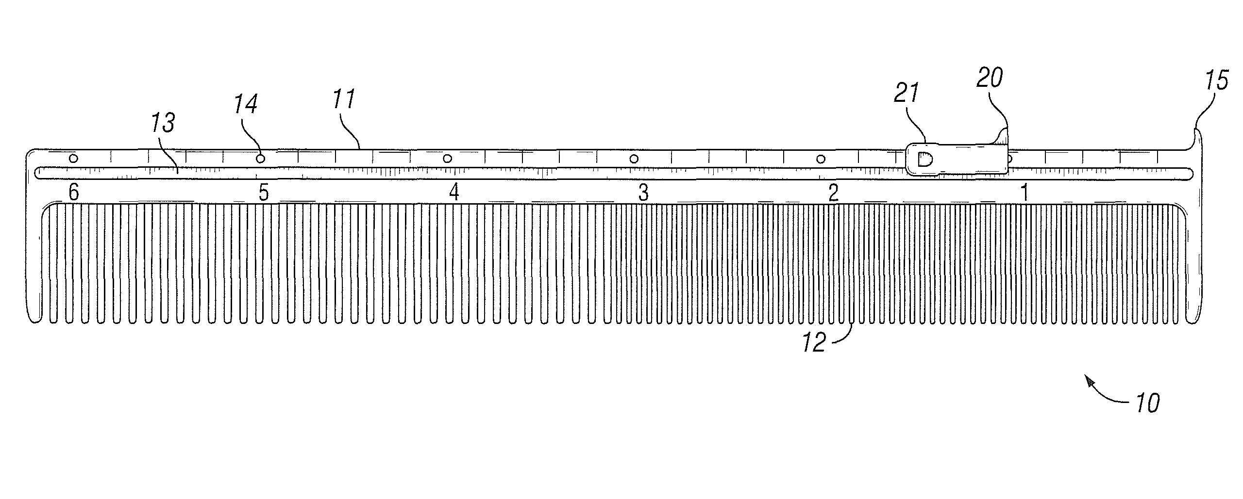 Fixed point barber comb and methods of use