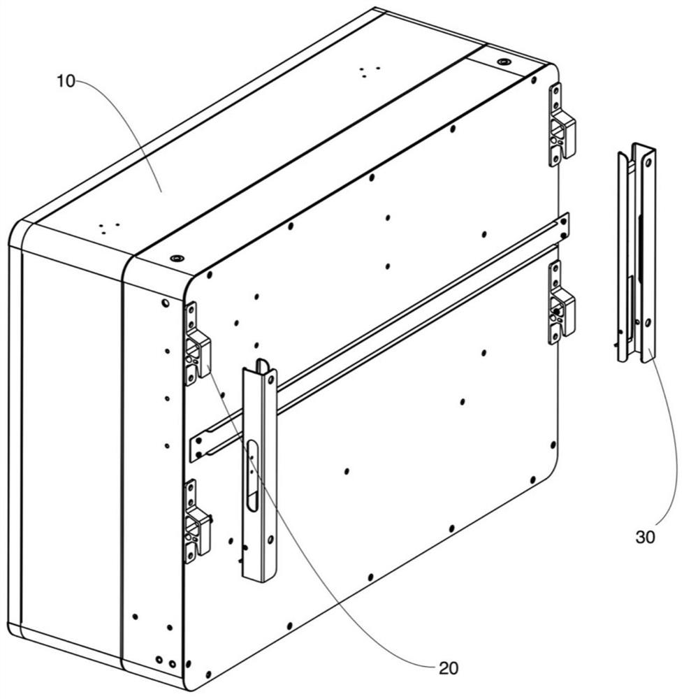 Hooking piece, hooking structure and electrical equipment assembly