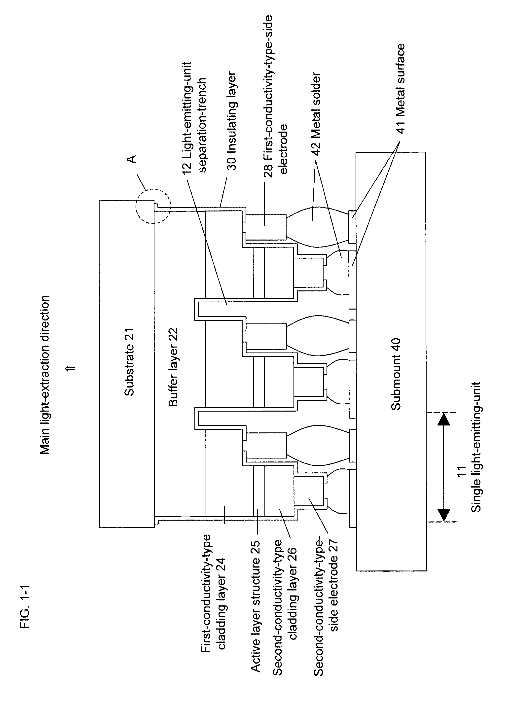 Integrated semiconductor light emitting device and method for manufacturing same