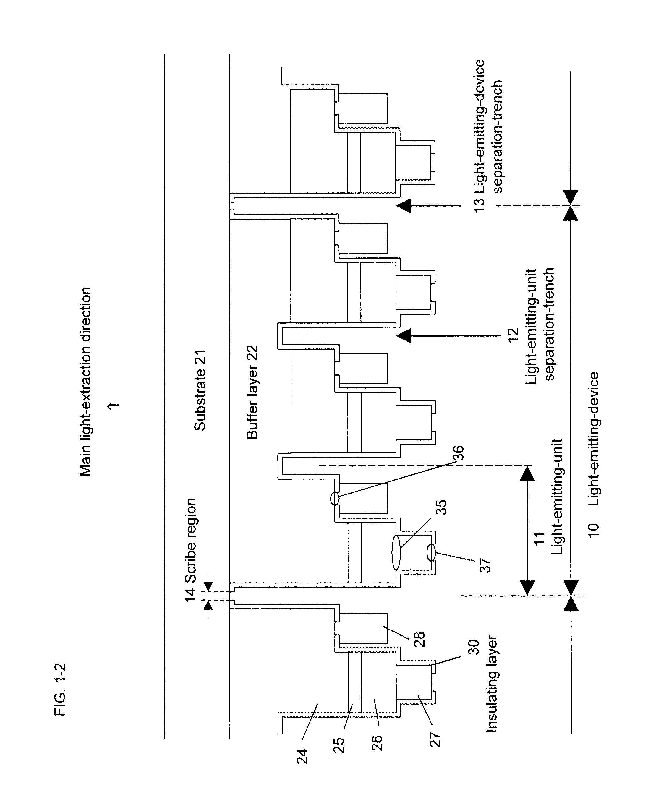 Integrated semiconductor light emitting device and method for manufacturing same