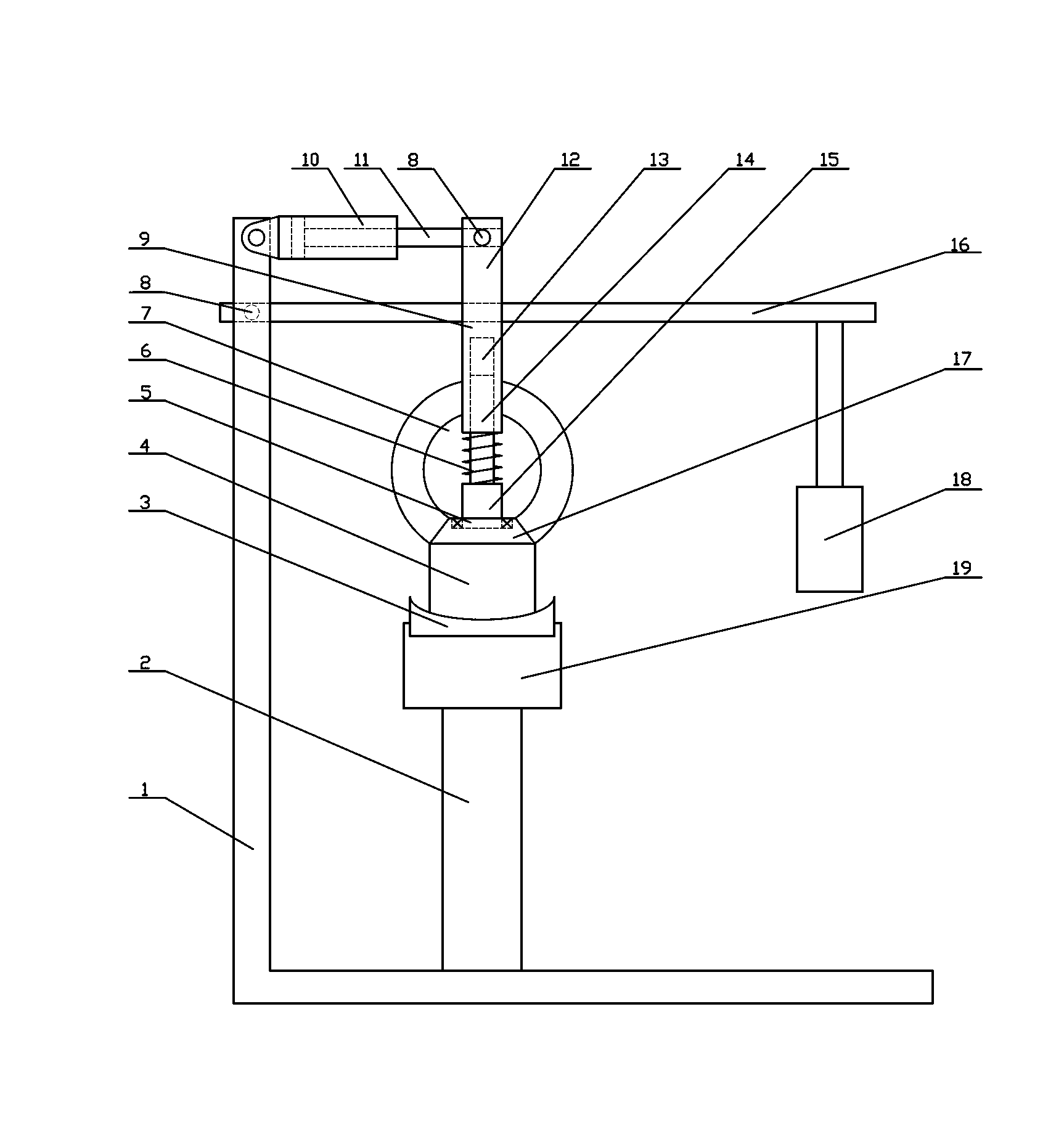 Artificial bone joint friction and abrasion test device