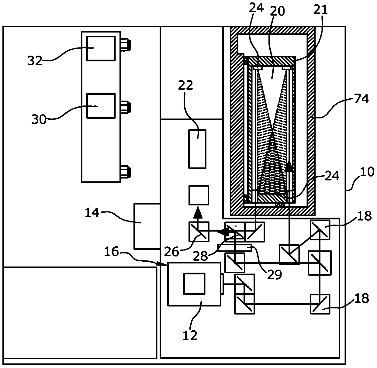 Device for determining the concentration of at least one gas in a sample gas stream by means of infrared absorption spectroscopy