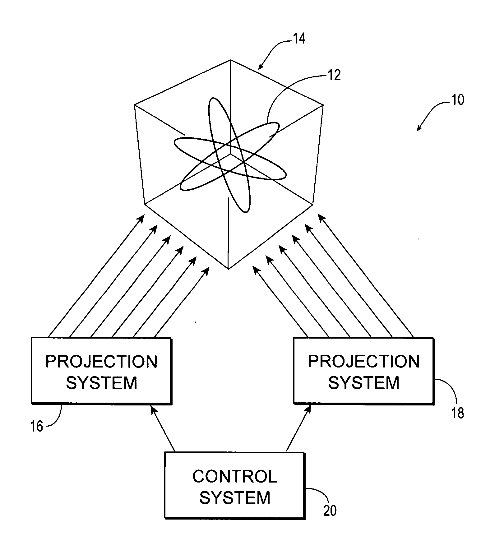Light surface display for rendering a three-dimensional image