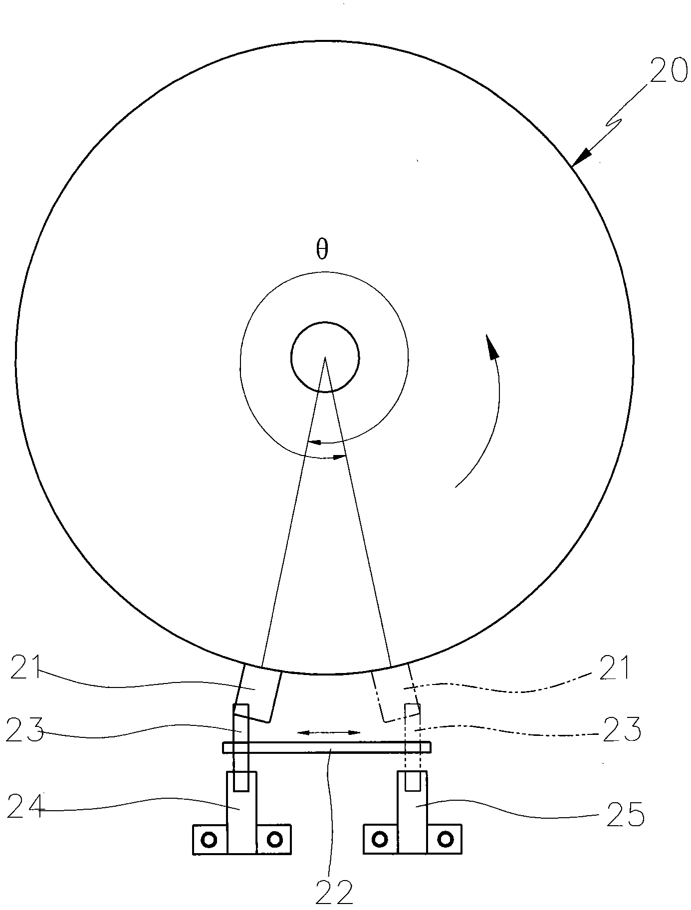 Safety protection device for rotation angle of rotary work table