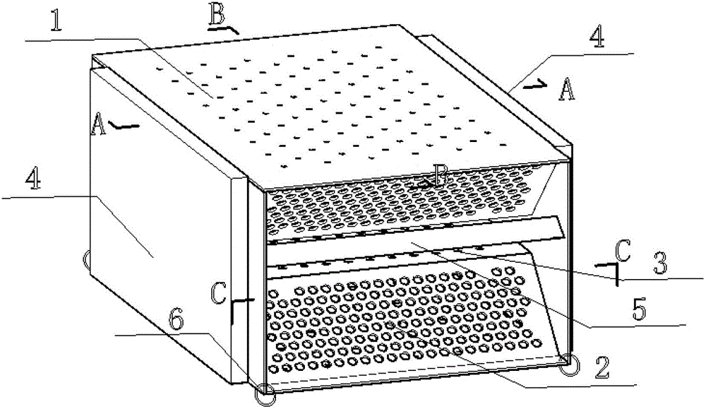 Water-breaking energy-dissipation permeable box type single floating body capable of being assembled