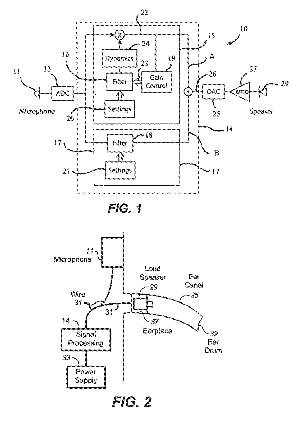 Transparent hearing aid and method for fitting same