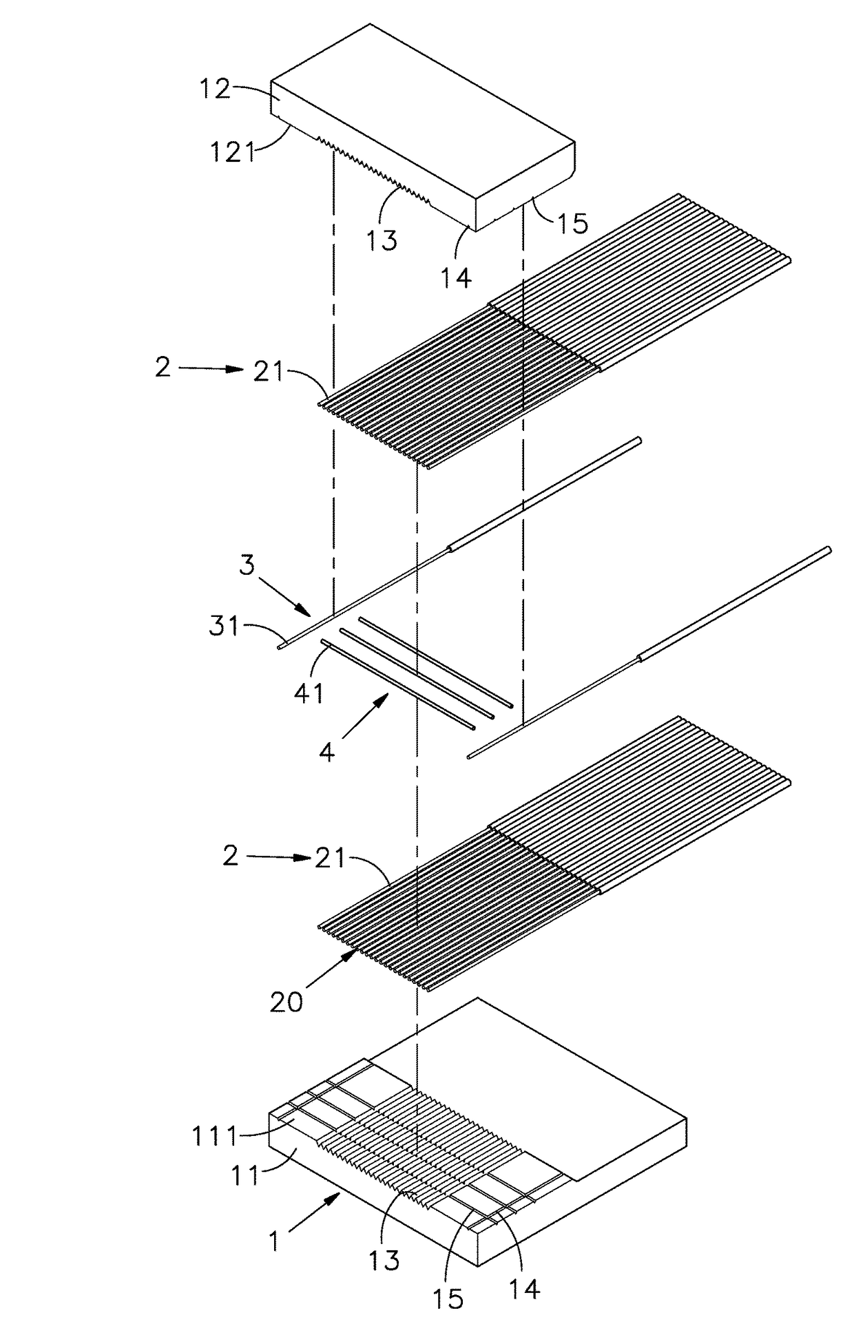 2-dimensional fiber array structure