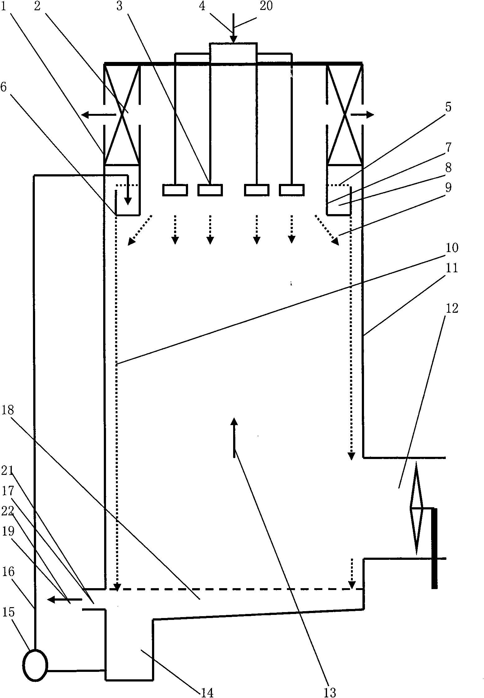 Method for improving metallurgy solution crystallization deposition in air cooling course and air cooling column