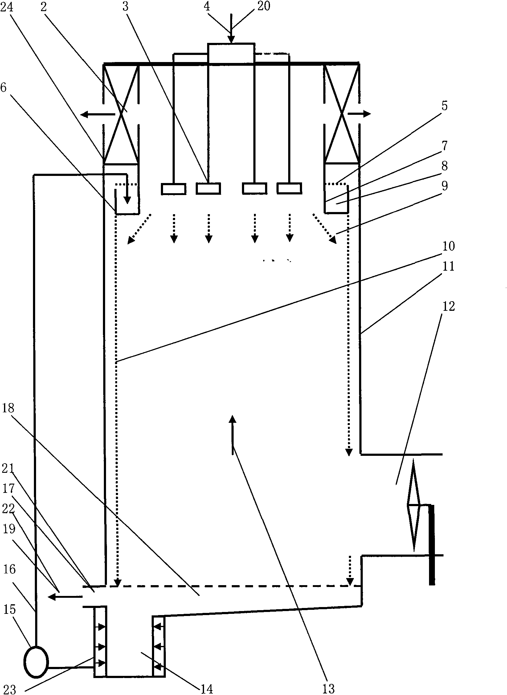 Method for improving metallurgy solution crystallization deposition in air cooling course and air cooling column