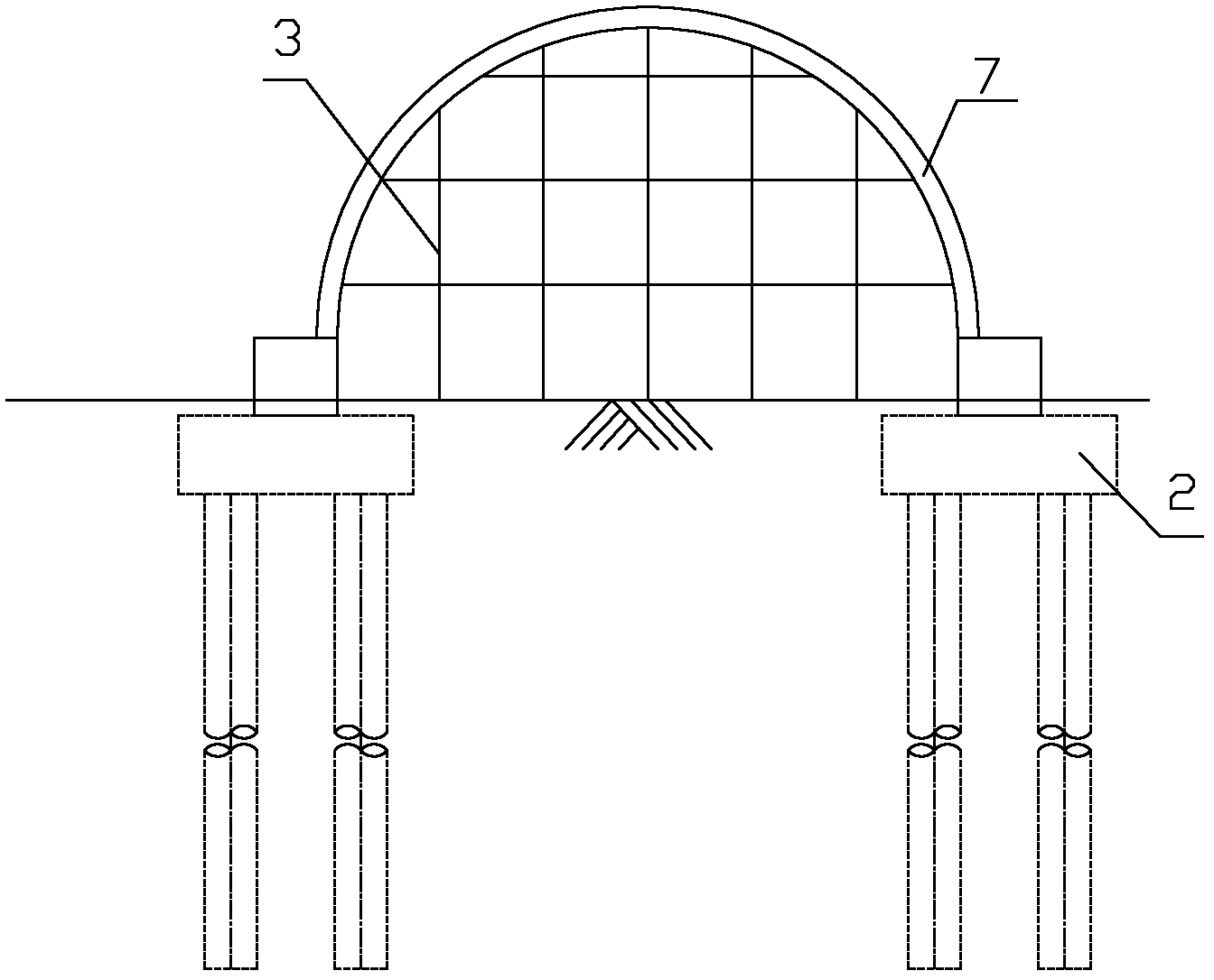 Reinforced concrete arch bridge construction method