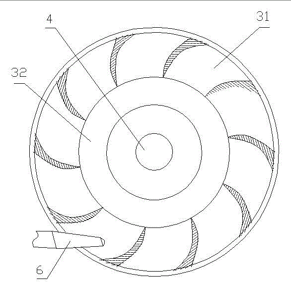 Horizontal type efficient excitation outer impeller inclined-jet hydraulic generator and acting method thereof
