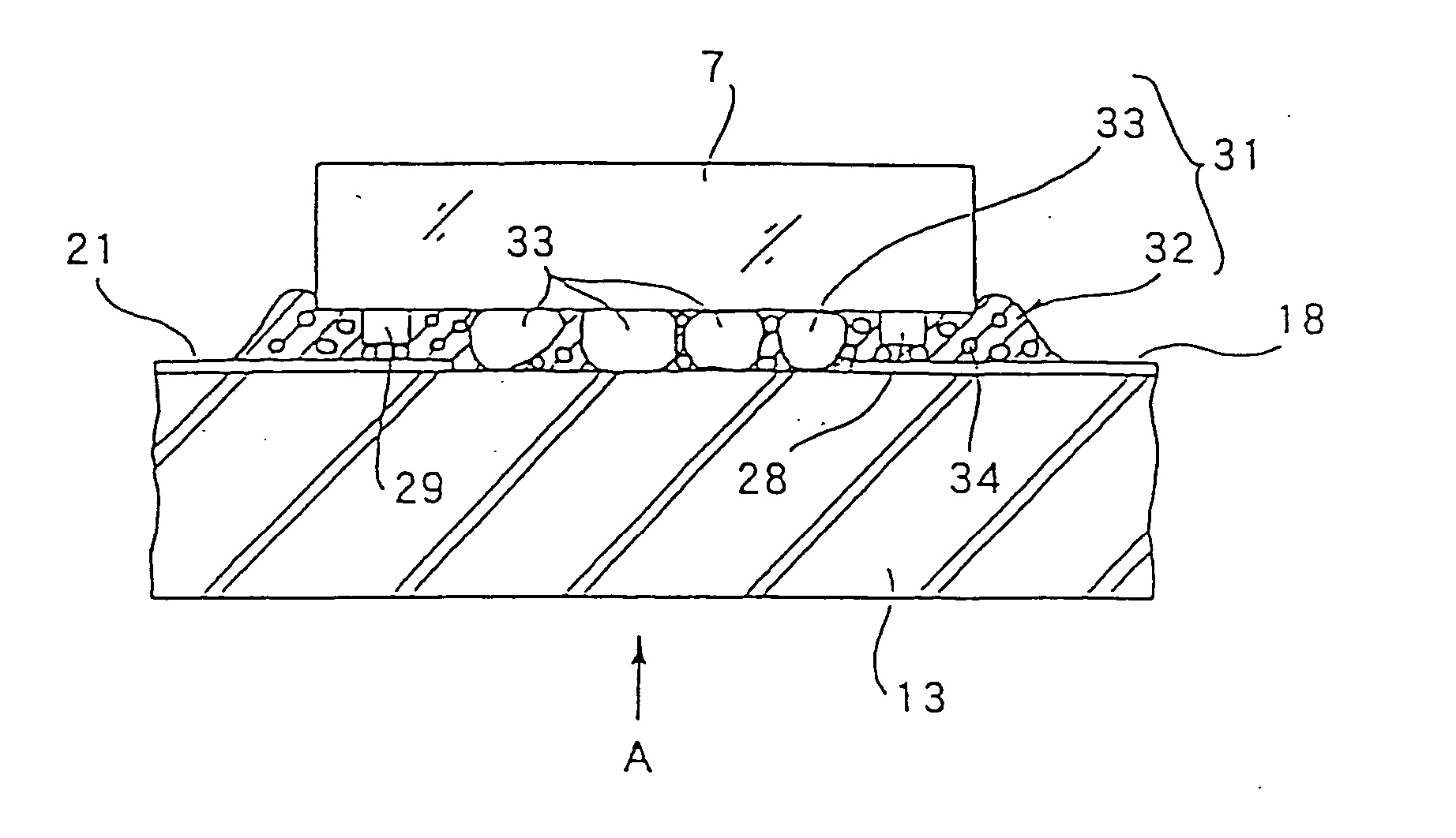 Semiconductor device connecting structure, liquid crystal display unit based on the same connecting structure, and electronic apparatus using the same display unit