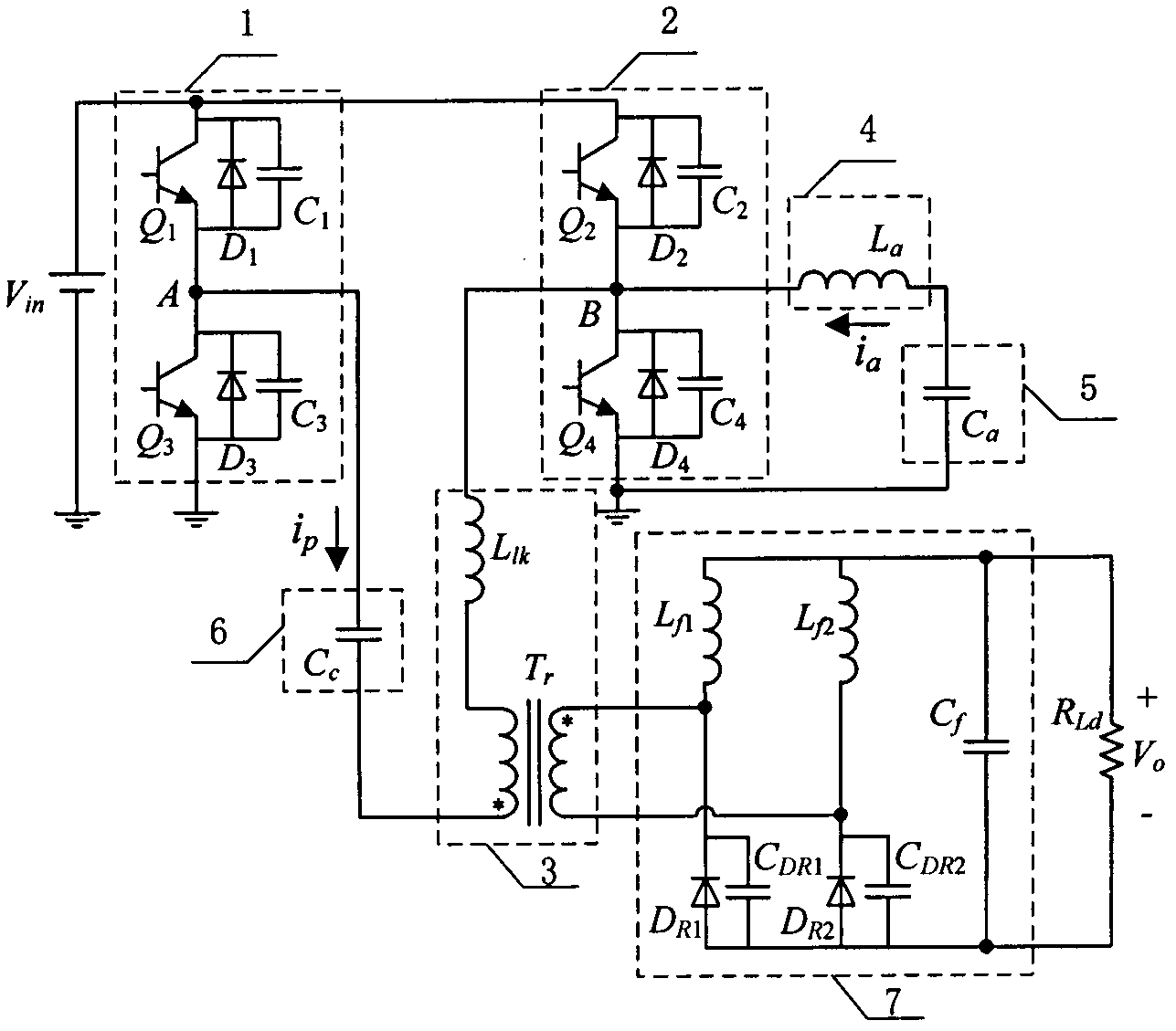 Wide-load-range zero-voltage-switching full-bridge transformer for effectively suppressing secondary-side voltage spikes
