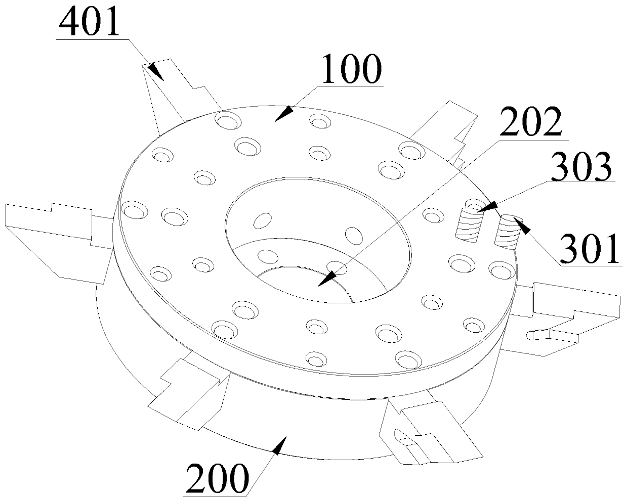 Cutter disc structure of digital controlled lathe