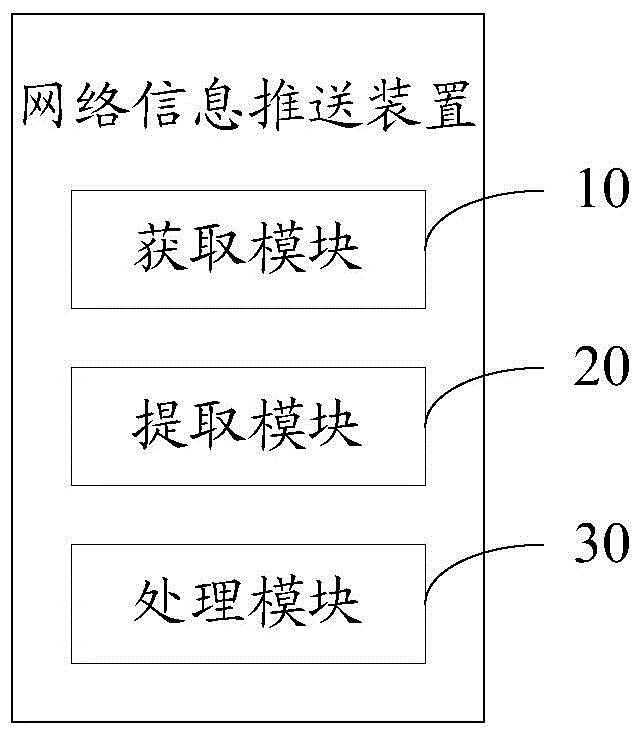 Network information pushing method and device